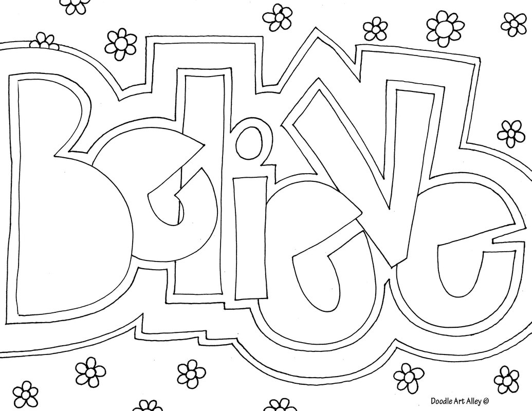 Word Coloring Pages - Doodle Art Alley regarding Free Printable Word Coloring Pages