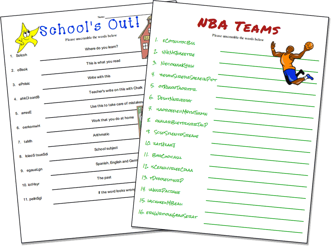 Word Scramble Maker | World Famous From The Teacher'S Corner with regard to Free Word Scramble Maker Printable