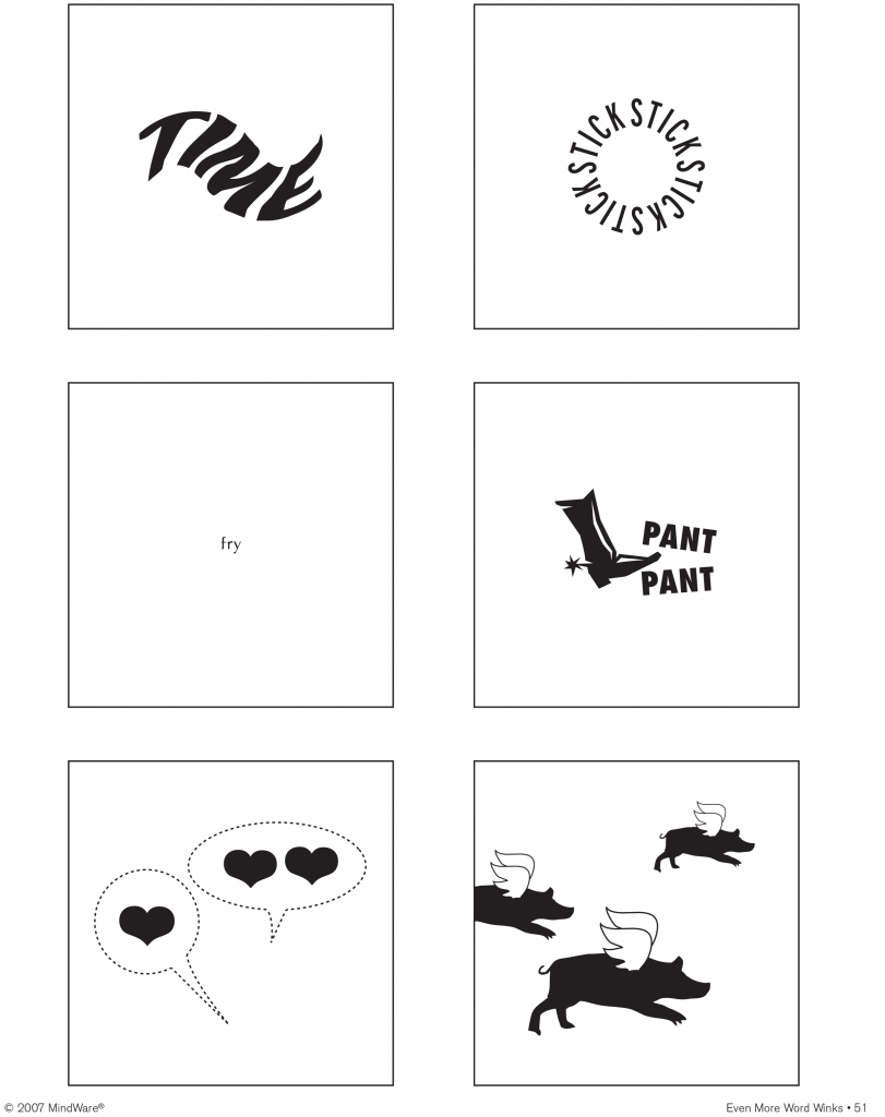 Word Winks: Even More with Free Printable Word Winks