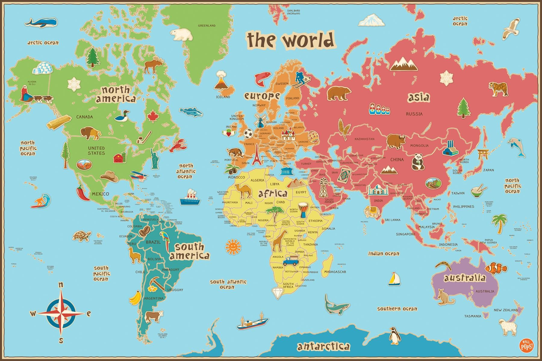 World Map Kids Printable regarding Free Printable Maps For Kids