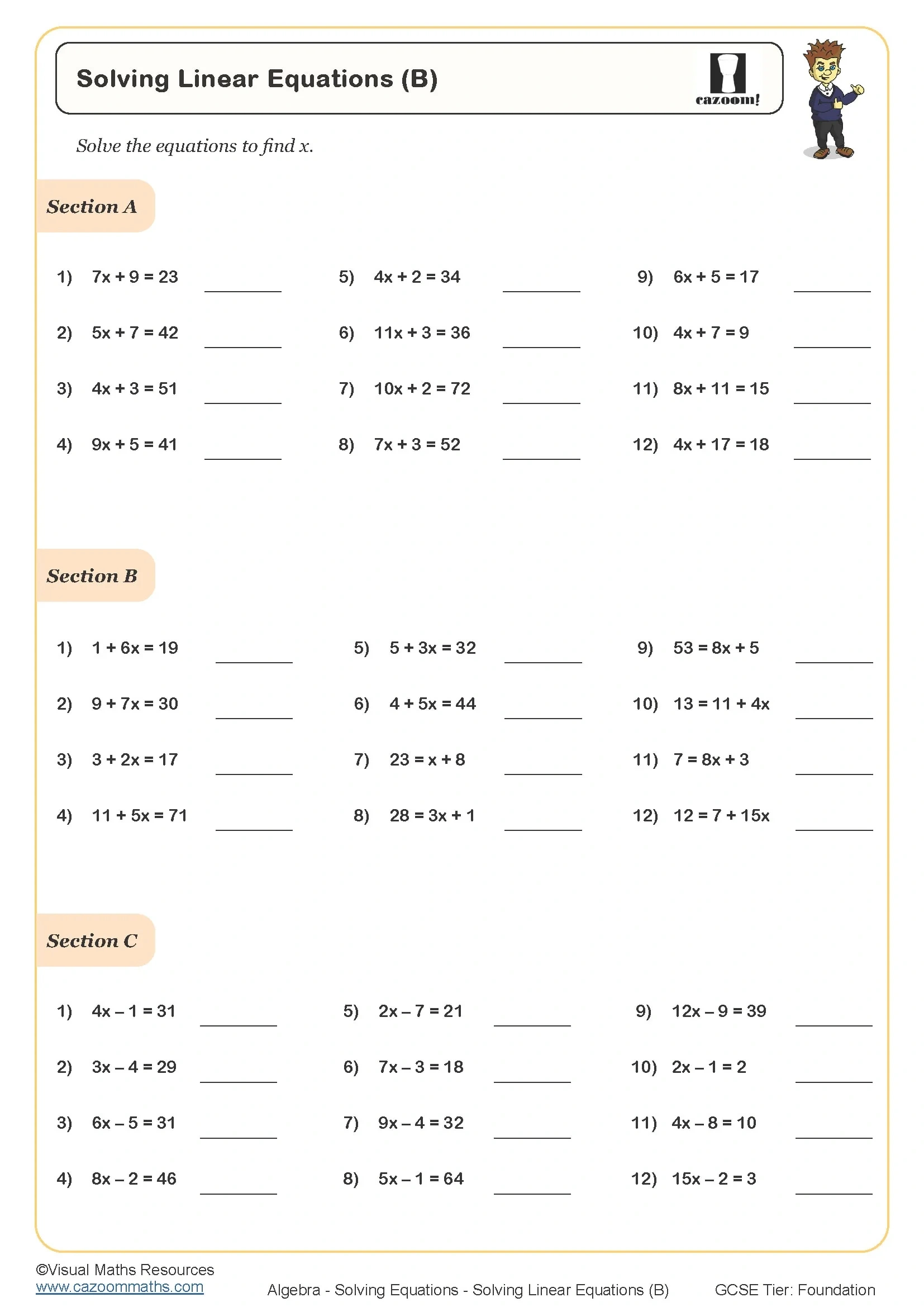 Year 9 Maths Worksheets | Printable Maths Worksheets in Grade 9 Math Worksheets Printable Free With Answers