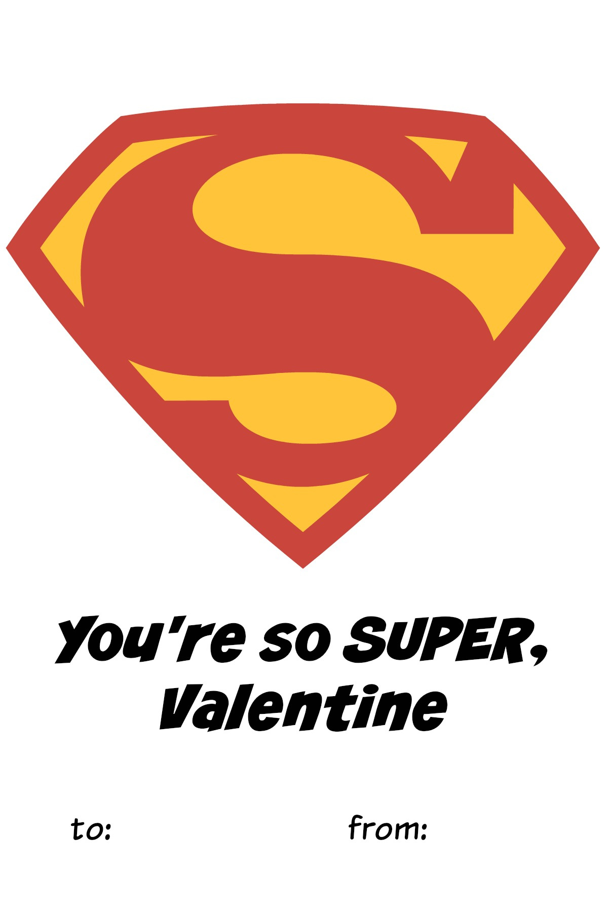 You&amp;#039;Re My Hero, Valentine {Free Printables!} | The Sparrow&amp;#039;S Nest for Free Printable Superman Valentine Cards
