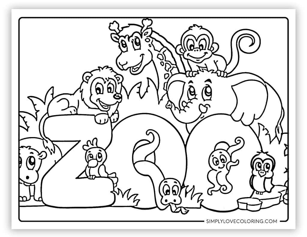 Zoo Coloring Pages (Free Pdf Printables) - Simply Love Coloring regarding Free Printable Pictures Of Zoo Animals